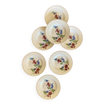 Lot de 7 assiettes creuses vintage, aigueperse de sarreguemines