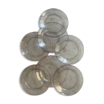 Lot de 7 assiettes transparentes