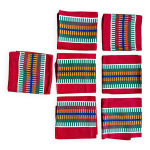 Lot 7 serviettes de table vintage coton