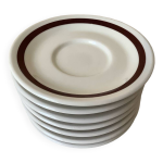 Lot de 7 sous tasses bistrot