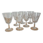Lot de 7 verres � vin baccarat c�te d'azur