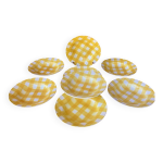 Lot de 8 assiettes anciennes digoin sarreguemines modle ecossais jaune