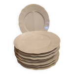 Lot de 8 assiettes  asperges en porcelaine pillivuyt