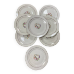 Lot de 8 assiettes à dessert digoin & sarreguemines nanteuil Lot de 8 assiettes à dessert digoin & sarreguemines nanteuil