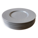 Lot 8 assiettes prsentation gris anthracite christofle paris