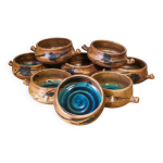Lot de 8 caquelons en cramique poterie la colombe