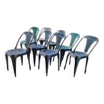Lot de 8 chaises multipl's annes 50 par joseph mathieu