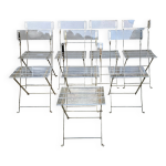 Lot de 8 chaises pliantes en plexi, yonel lebovici et bernard berthet 1970