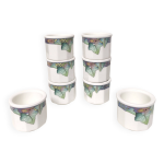 Lot 8 coquetiers porcelaine villeroy et boch pasadena dcor floral