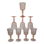 Lot de 8 verres à vin rosaline Lot de 8 verres à vin rosaline