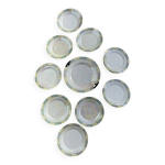 Lot de 9 assiettes  dessert et 1 plat de prsentation victoria china