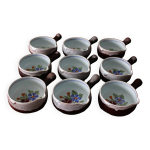 Lot de 9 polons cramique fait main