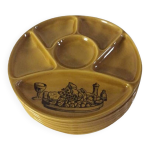 Lot d'assiettes  coquillages