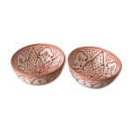 Lot de bols saladiers marocins terracota clair