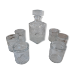 Lot de carafe  whisky et ses 6 verres