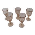 Lot de cinq verres rosaline Lot de cinq verres rosaline