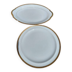 Lot deux assiettes de service