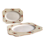 Lot de deux assiettes de service anglaises vintage, crown ducal