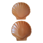 Lot de deux coupelles coquilles st jacques ramequins emile henry france