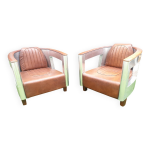Lot deux fauteuils aviateurs