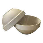 Lot de deux saladiers 2, 5l en grs vintage