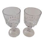 Lot de deux verres  pied pour liqueur