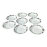 Lot de huit assiettes creuses en terre de fer de la faencerie saint amand