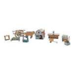 Lot de jouets anciens en bois de la ferme
