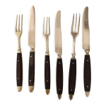 Lot de six couverts  entremets en laiton