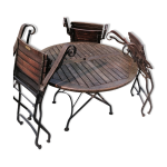 Lot table et 3 fauteuils belfort n 10
