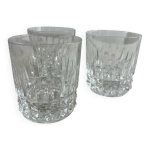 Lot de trois verres  whisky en cristal
