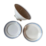 Lot de vaisselle en faence d'onnaing 16 assiettes 1 plat 1 saladier