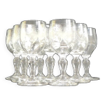 Lot de neuf verres à liqueur cristal gravé, modèle emma. début xxe s / vintage / thouvenin vierzon Lot de neuf verres à liqueur cristal gravé, modèle emma. début xxe s / vintage / thouvenin vierzon