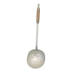 Louche ancienne 1960 39cm alu manche bois  suspendre ancien vintage retro