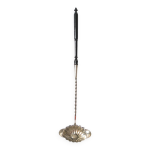 Louche ancienne en métal argenté christofle et manche en ébène 40cm Louche ancienne en métal argenté christofle et manche en ébène 40cm