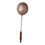 Louche de soupe ancienne aluminium et bois vintage