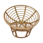 Loveuse fauteuil en rotin vintage 1950