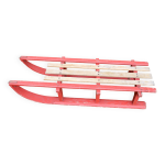 Luge vintage biplace traneau bois de chne 1930's 106 cm