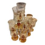 Luminarc : 12 verres  eau pied ambre