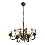 Lustre 10 lumi�res � feuilles