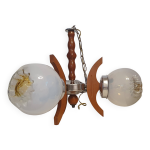 Lustre 3 branches design mazzega verres murano