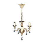 Lustre  3 lumires bronze et cristal