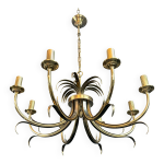 Lustre ananas en mtal bross et mtal dor