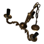 Lustre ancien 3 branches en bronze