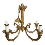 Lustre ancien en bronze dor 5 bras style classique