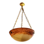 Lustre ancien muller frres lunville en pte de verre