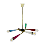 Lustre arredoluce spoutnik en laiton années 1950 Lustre arredoluce spoutnik en laiton années 1950