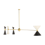 Lustre asymétrique butterfly white & black Lustre asymétrique butterfly white & black