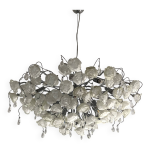 Lustre bouquet de roses soufflées murano Lustre bouquet de roses soufflées murano