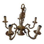 Lustre en bronze 5 lumires